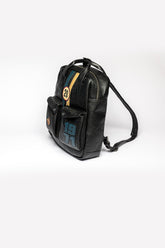 Sac à dos en cuir Steve McQueen Matt 7 noir